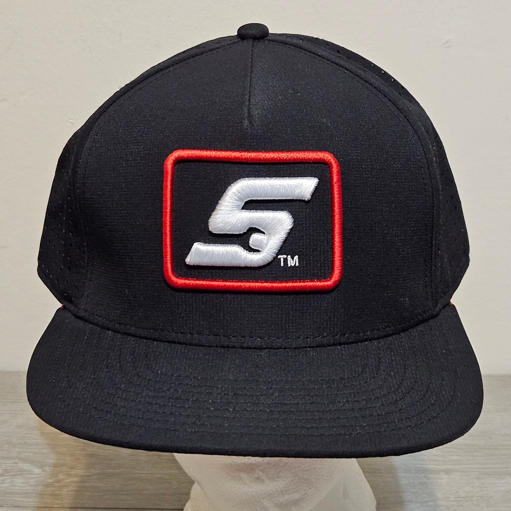Snap On Tools Vented Trucker Red Black Work Snapback Hat‎